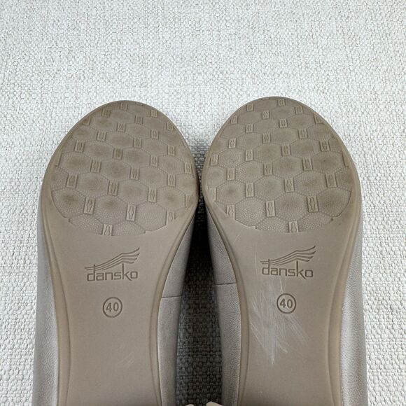 Dansko Preston Loafers Womens 40 US 9.5 - 10 Block Heels Grey Leather Comfort - Picture 12 of 13